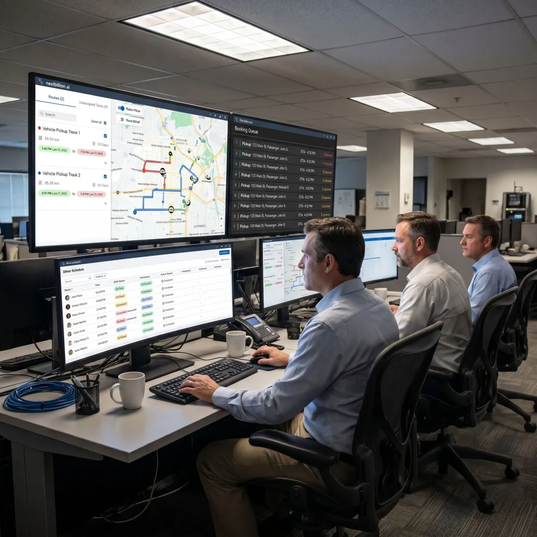 Dispatcher scheduling rides on a mobility software platform