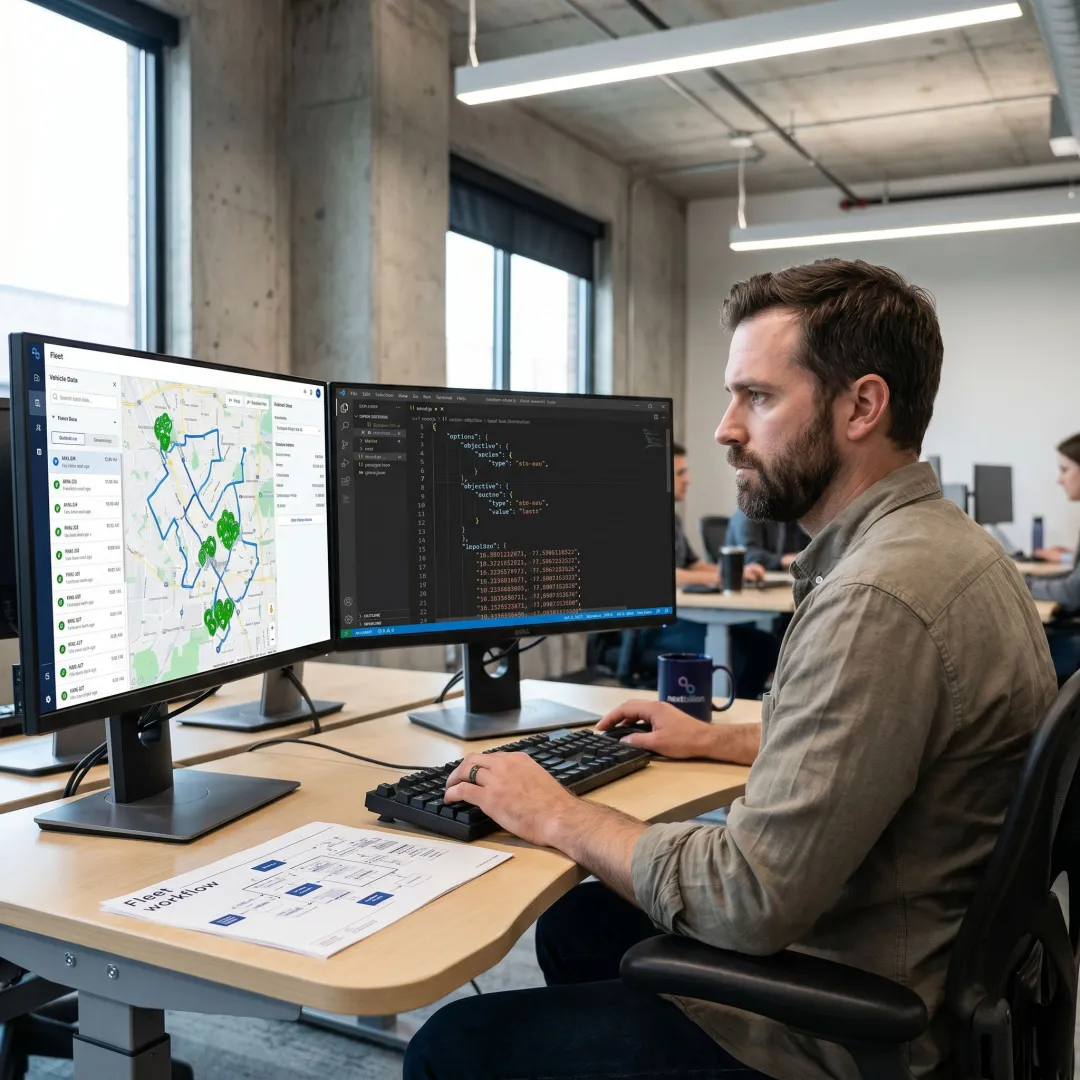 Developer integrating field routing APIs