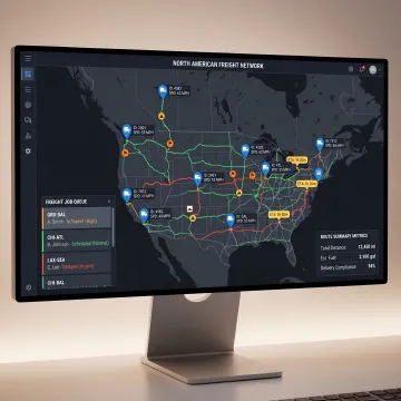 Truck dispatch dashboard for route planning