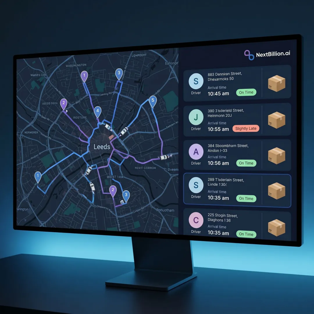 eCommerce last mile delivery dashboard