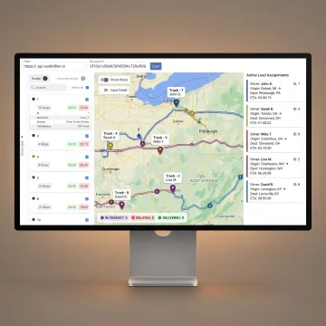 Freight broker dispatch software dashboard