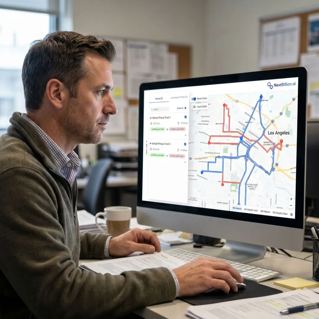 Furniture delivery dispatch software dashboard