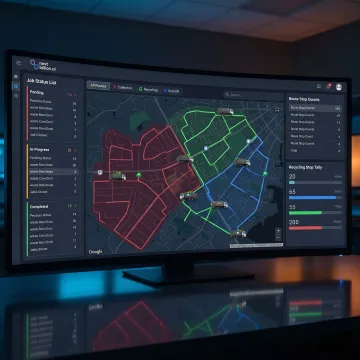 Waste management routing dashboard