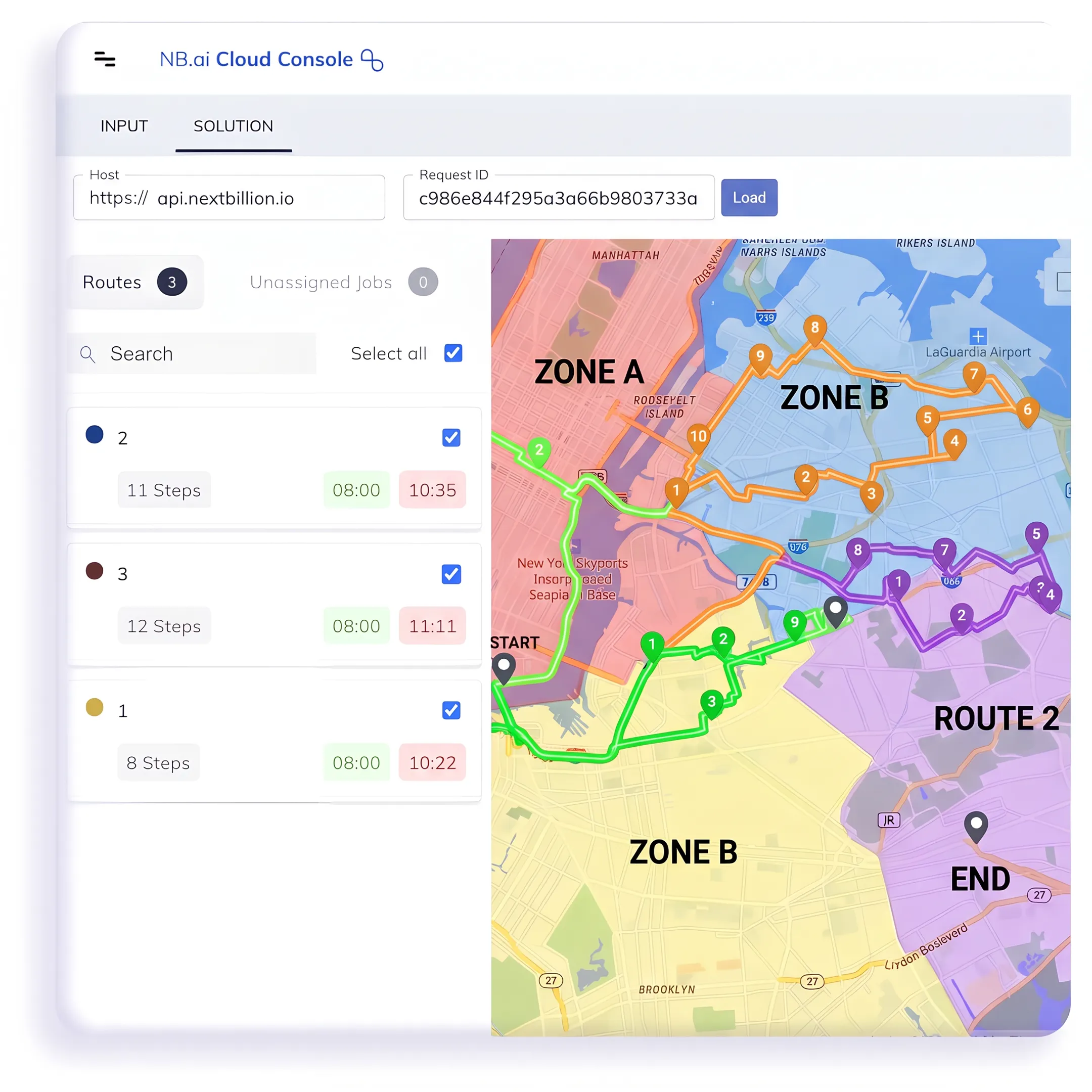 Planner reviewing optimized canvassing territories on an interactive map