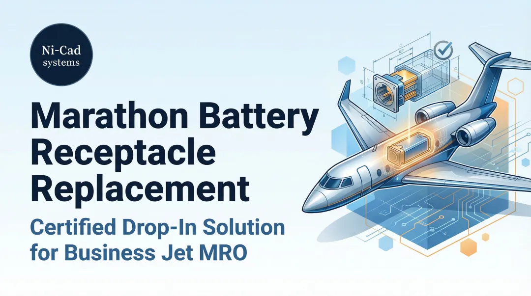 Cover image for Marathon Battery Receptacle Replacement — Certified Drop-In Solution for Business Jet MRO