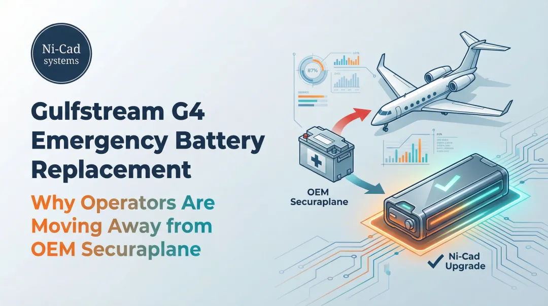 Cover image for Gulfstream G4 Emergency Battery Replacement — Why Operators Are Moving Away from OEM Securaplane