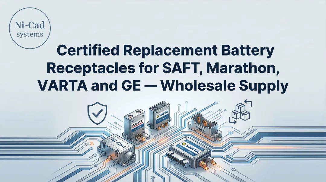 Cover image for Certified Replacement Battery Receptacles for SAFT, Marathon, VARTA and GE — Wholesale Supply