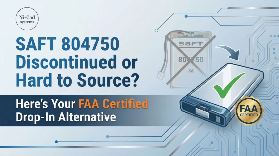 Cover image for SAFT 804750 Discontinued or Hard to Source? Here's Your FAA Certified Drop-In Alternative
