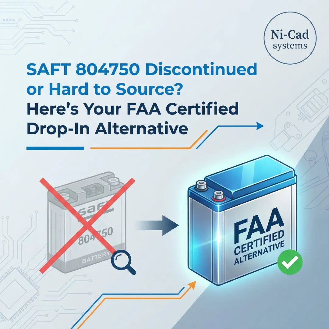 SAFT 804750 Discontinued or Hard to Source? Here's Your FAA Certified Drop-In Alternative