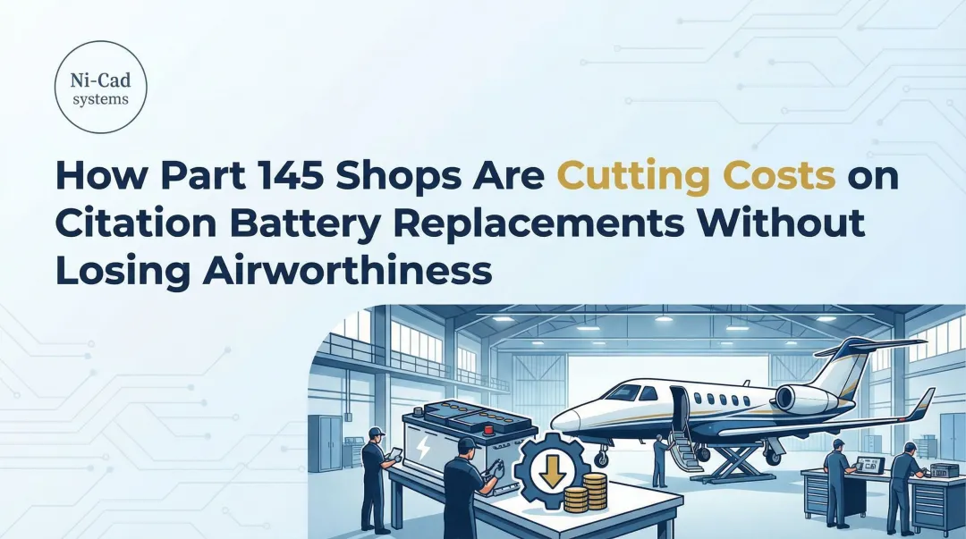 Cover image for How Part 145 Shops Are Cutting Costs on Citation Battery Replacements Without Losing Airworthiness