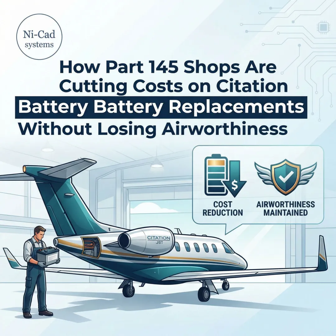 How Part 145 Shops Are Cutting Costs on Citation Battery Replacements Without Losing Airworthiness