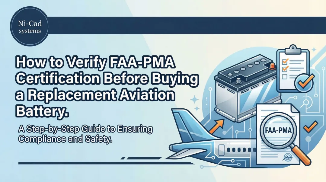 Cover image for How to Verify FAA-PMA Certification Before Buying a Replacement Aviation Battery