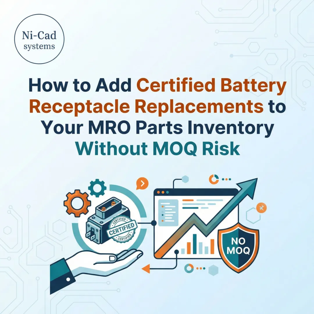How to Add Certified Battery Receptacle Replacements to Your MRO Parts Inventory Without MOQ Risk