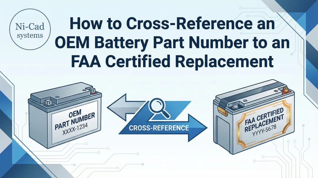 Cover image for How to Cross-Reference an OEM Battery Part Number to an FAA Certified Replacement