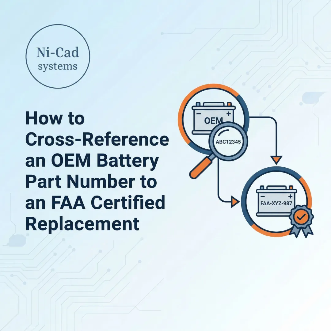 How to Cross-Reference an OEM Battery Part Number to an FAA Certified Replacement