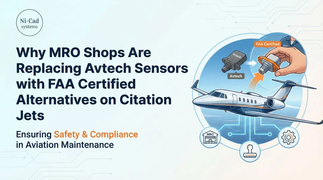Cover image for Why MRO Shops Are Replacing Avtech Sensors with FAA Certified Alternatives on Citation Jets