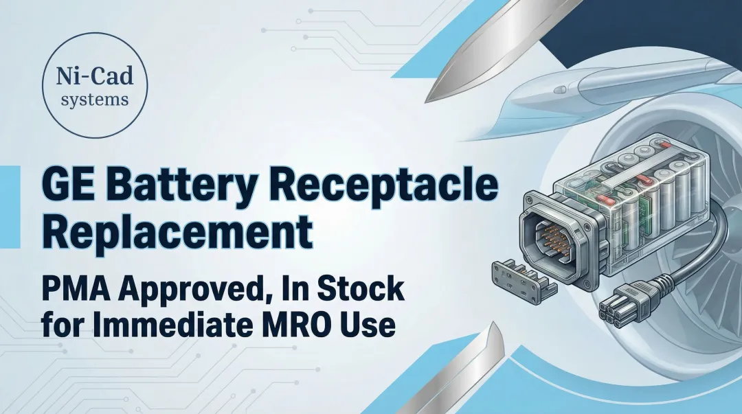 Cover image for GE Battery Receptacle Replacement — PMA Approved, In Stock for Immediate MRO Use