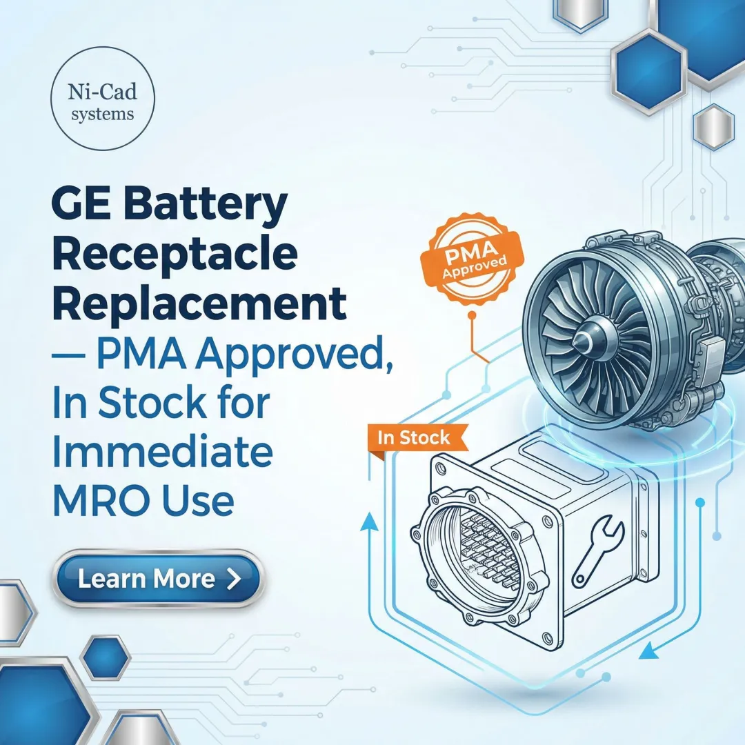 GE Battery Receptacle Replacement — PMA Approved, In Stock for Immediate MRO Use