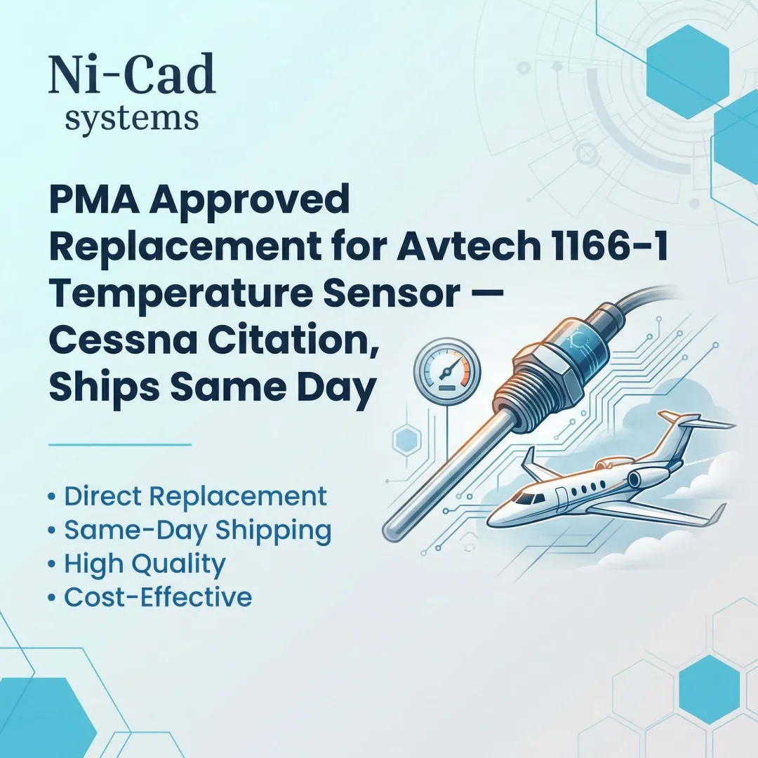 PMA Approved Replacement for Avtech 1166-1 Temperature Sensor — Cessna Citation, Ships Same Day