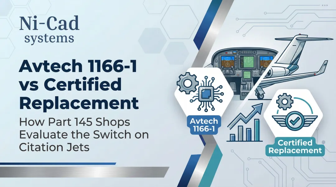 Cover image for Avtech 1166-1 vs Certified Replacement — How Part 145 Shops Evaluate the Switch on Citation Jets