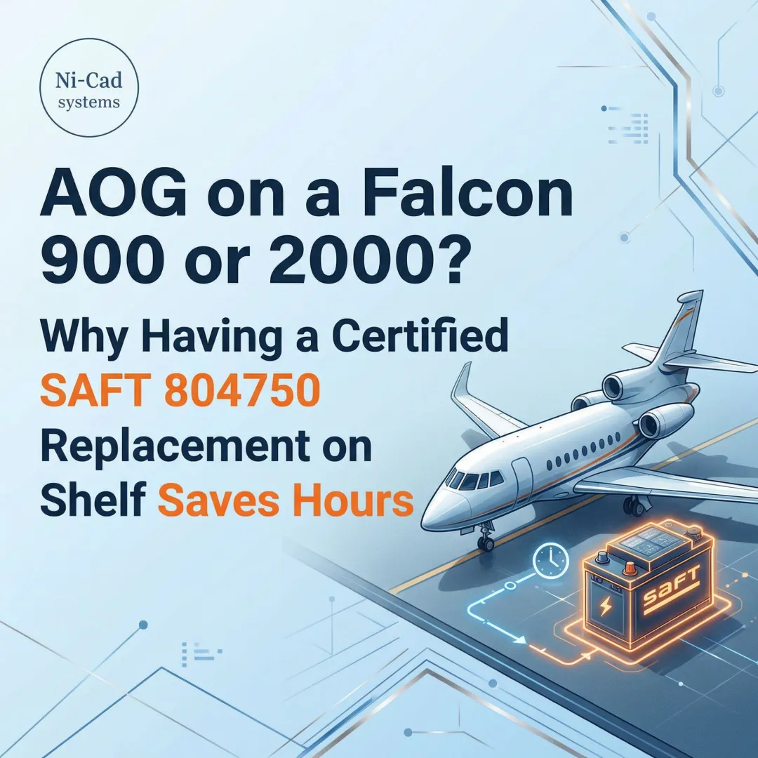 AOG on a Falcon 900 or 2000? Why Having a Certified SAFT 804750 Replacement on Shelf Saves Hours