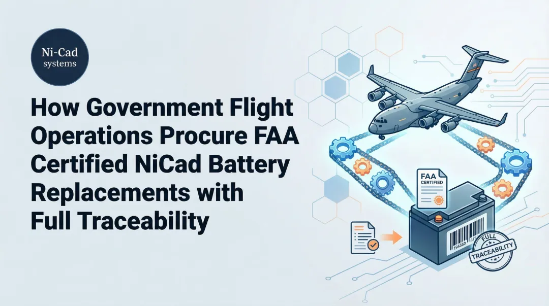 Cover image for How Government Flight Operations Procure FAA Certified NiCad Battery Replacements with Full Traceability