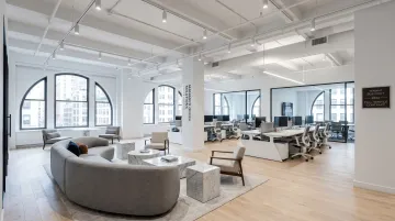 Nomad Group completed tenant buildout showing modern finished NYC office space interior