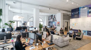 Commercial office tenant buildout project completed in modern New York City workspace