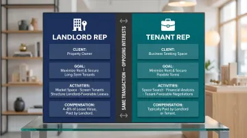 Landlord representative versus tenant representative roles goals and key differences comparison