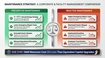 Preventive maintenance cost savings benefits versus reactive emergency repair costs comparison