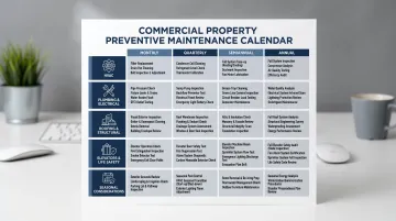 Commercial building preventive maintenance calendar with five system categories