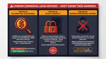 Three most costly commercial lease negotiation mistakes and how to avoid them