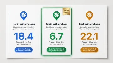North South and East Williamsburg sub-neighborhood safety comparison at a glance