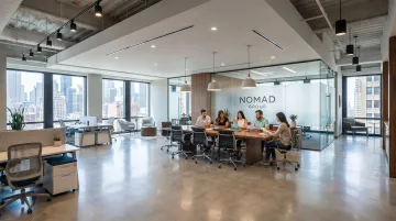 Nomad Group completed tenant buildout NYC startup office space interior