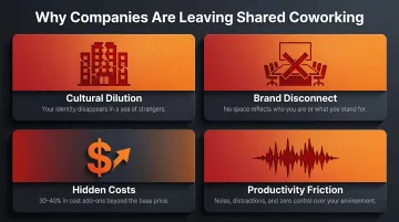 Four key reasons companies leave shared coworking for private office space