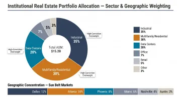 Blackstone BREIT portfolio sector allocation breakdown showing Sunbelt market concentration