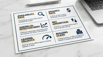 Six key NYC office market metrics explained in comparison reference chart