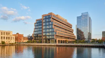 Williamsburg Brooklyn waterfront office building exterior modern commercial space