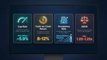 Four core real estate portfolio metrics benchmarks cap rate NOI DSCR occupancy