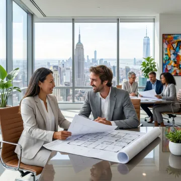 Commercial broker guiding startup founders through office leasing process