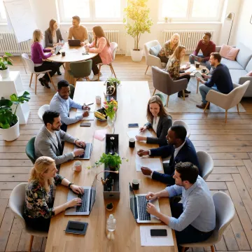 Modern shared office space for a growing team