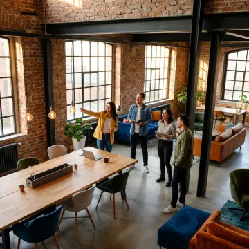 Modern office building in Brooklyn Navy Yard