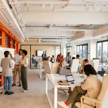 Flexible office workspace for a growing startup