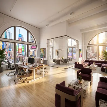 Modern office space available for lease in Times Square