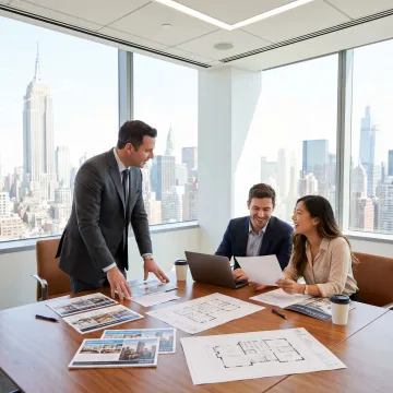 Broker guiding startup founders through office leasing process