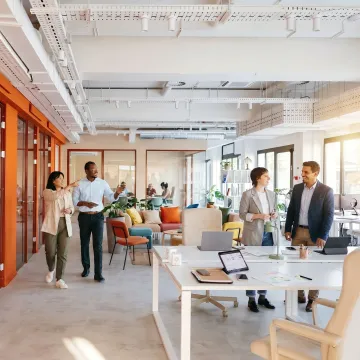 Modern flexible office space for startup teams