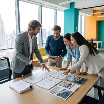 Broker guiding founders through office leasing process