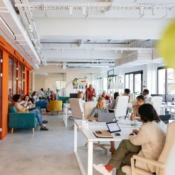 Modern flex office space for startup teams
