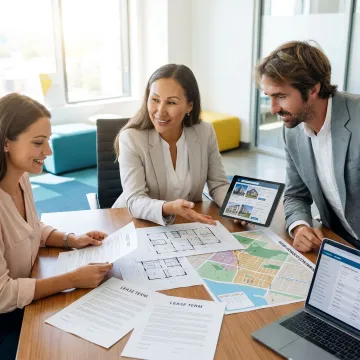 Broker guiding startup founders through office leasing process