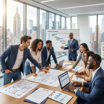 Commercial office planning and buildout process